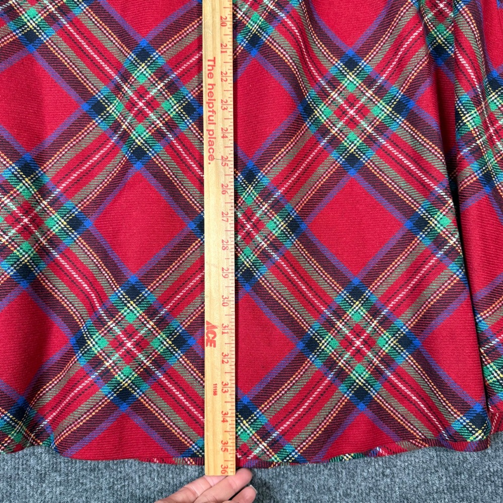 Boden Hayley Red Tartan Plaid Wool Blend A-Line Midi Skirt Womens US 6 Holiday - Picture 5 of 9